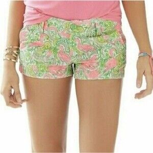 Lilly Pulitzer The Walsh Short Hot Wings Flamingo Size 00